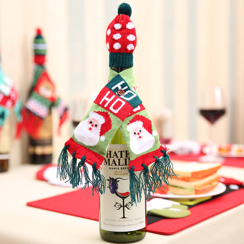 Wholesale New Christmas Hats, Scarves, Wine Bottle Decorations